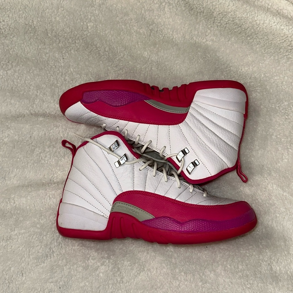 Air Jordan Retro 12 GG Vivid pink and white